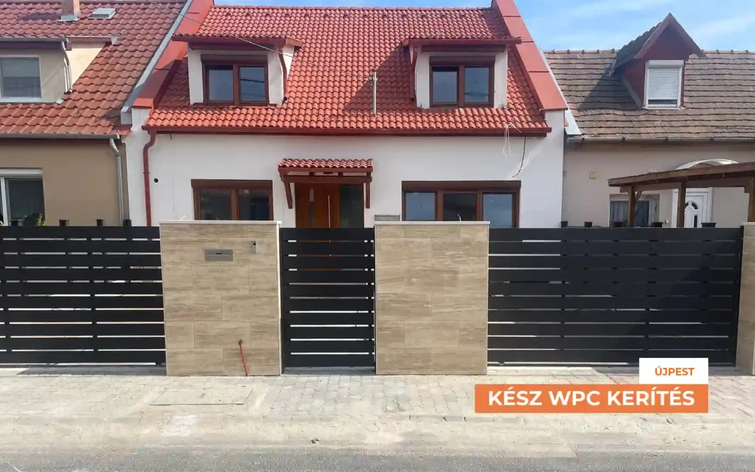 sötétszürke wpc kerítés újpest